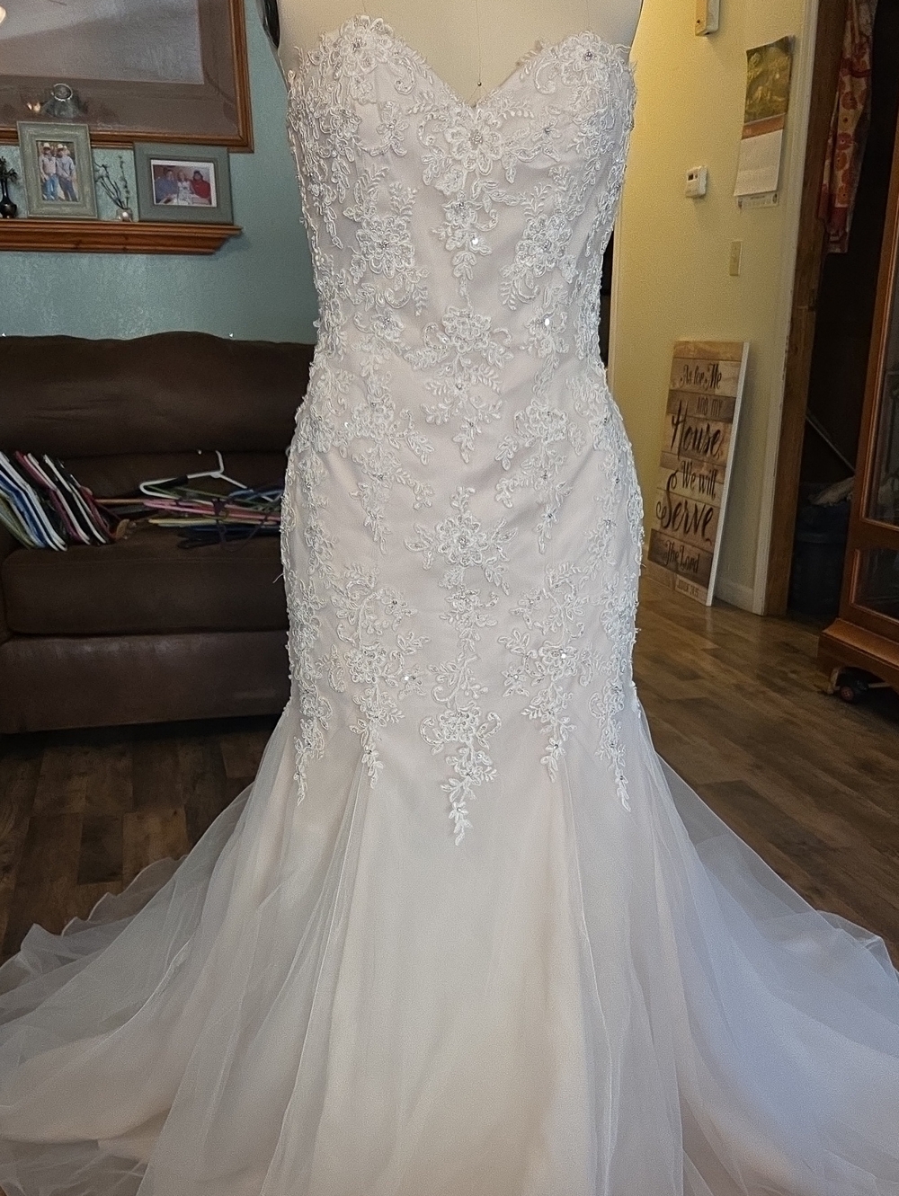MORI LEE Strapless Mermaid Wedding Dress